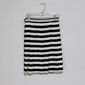 Women’s Navy & White Striped Pleated Skirt